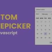 Building A Custom Date Picker Calendar With Javascript