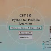 KTU CS283 Python For Machine Learning