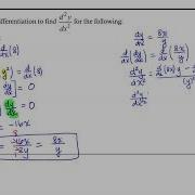 Implicit Differentiation Second Derivative