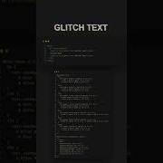 GLITCH TEXT Frontend Html Css Frontend Code Htmlcss Coding Webdesign Frontenddeveloper