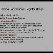 Y86 Calling Conventions