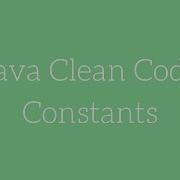 Java Clean Code Constants