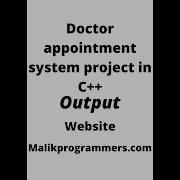 Doctor Appointment System In C