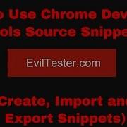 How To Use Chrome Developer Tools JavaScript Snippets Create Import And Export Snippets