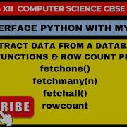 Extract Data By Using Fetchone Fetchall Fetchmany And ROWCOUNT Interface Python With MYSQL
