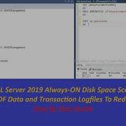 MS SQL Server 2019 Always ON Disk Space Scenario Shrink MDF Data And Logfiles To Reduce Space