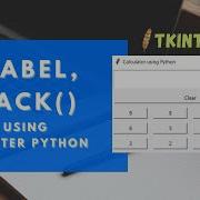 3 Tkinter Tutorial Label Widget Pack Tkinter Python GUI Application Development Using Python