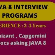 Java 8 Coding Programs Candidate Solved It Capgemini Cognizant And Amdocs