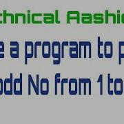 4 Write A Program To Print The Odd Number From 1 To 100 In Pl Sql