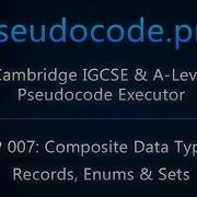 EP007 Composite Data Types Records Enums Sets