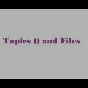 Session 8 Tuples And Files