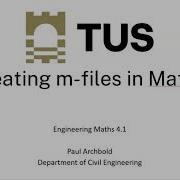Creating M Files In Matlab