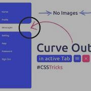 Sidebar Menu Using Html CSS Javascript Curved Outside In Active Tab