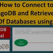How To Connect To MongoDB And Retrieve The List Of Databases Using Java MongoDB With Java