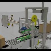 FULL Line Packaging Machine Industrial Design 3D Model Low Poly 3D Model