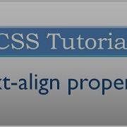 CSS Tutorial 12 Text Align Property