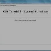 CSS Tutorial 5 External Stylesheets