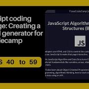 JavaScript Coding Challenge Creating A Pyramid Generator For FreecodeCamp Steps 40 59 Solutions