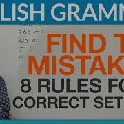 8 English Sentences Find The Mistakes