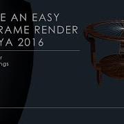 Create Easy Wireframe Render In Maya 2016