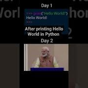 After Printing Hello World In Python Shorts Python Programming