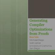 Generating Compiler Optimizations From Proofs