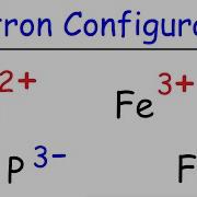 Electron Configuration Of Ions Mg2 P3 Fe2 Fe3