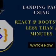 Responsive Landing Page Using React And Bootstrap Less Than 2 Minutes