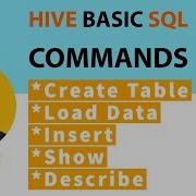 Hive SQL Создать Загрузить Вставить Показать