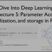 Dive Into Deep Learning Lecture 5 Parameter Access Initialization And Storage In PyTorch