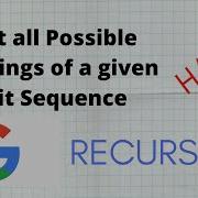 Print All Possible Decodings Of A Given Digit Sequence Recursion Google Interview Question