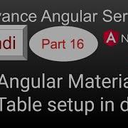 Angular Material Data Table Setup In Details Mat Table Setup Mat Table In Hindi Angular 11