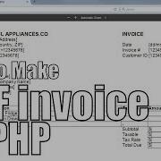 How To Make Printable PDF Invoices In PHP PHP FPDF Tutorial 1