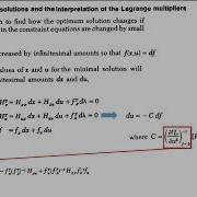 Parameter Optimization Problems Part 4 Problems With Equality Constraints Neighboring Optimum