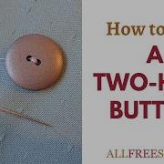 How To Sew Two Hole Button