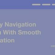 Sticky Navigation Menu With Smooth Animation CSS JS VANILLA