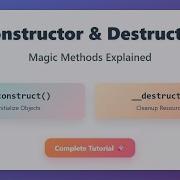 PHP OOP Constructors Destructors Explained For Beginners