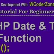 Php Date And Time Function English Tutorial