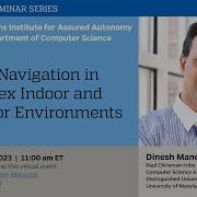 Dinesh Manocha Robot Navigation In Complex Indoor And Outdoor Environments Johns Hopkins IAA