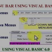 Create Menus Drop Down Menus Nested Menus In Menu Bar Using Visual Basic 6 0