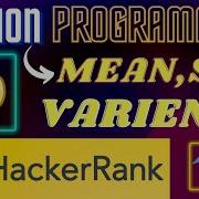 MEAN VAR AND STD In Hindi NumPy HackerRank Python Programming Rajnish Chaurasia