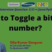 How To Toggle A Bit In A Number In C C Java Python Interview NXP Qualcomm Bit Manipulation