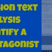 Python Text Analysis Find Protagonist In A Book