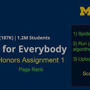 Python For Everybody Honors Recognition Assignment 1 Spider Page Rank Algorithm Coursera Py4e