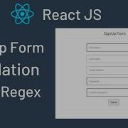 ReactJS Sign Up Form Validation Using Regular Expression Regex