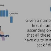 Print First N Numbers Made Up Of Some Particular Digits Queue Application Castor Classes Python