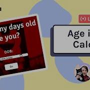 Live Code An Age In Days Calculator HTML CSS JavaScript