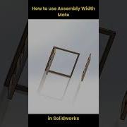How To Use Assembly Width Mate In Solidworks Solidworks Shorts