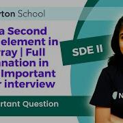 Find Second Largest Element In An Array Full Explanation In Hindi Important Qus For Interview