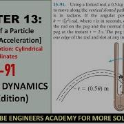 13 91 Kinetics Of A Particle Chapter 13 Cylindrical Coordinates Engineers Academy